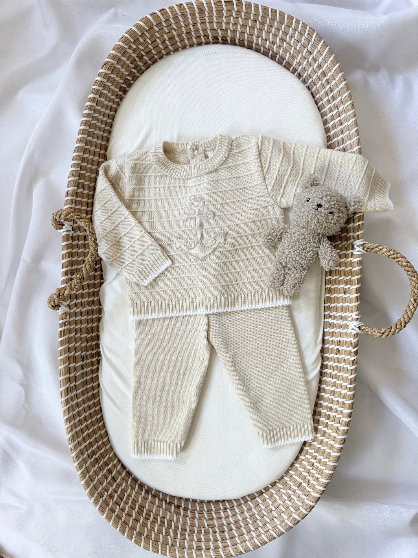 Anchor Knitted Set - Beige