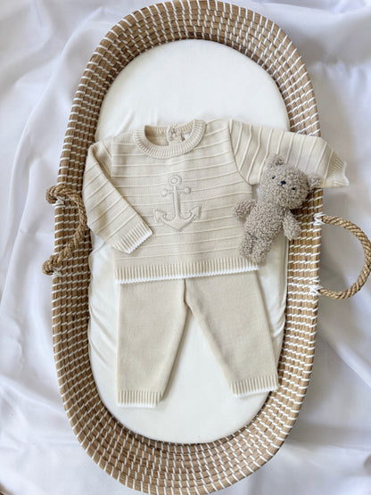 Anchor Knitted Set - Beige