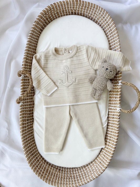 Anchor Knitted Set - Beige