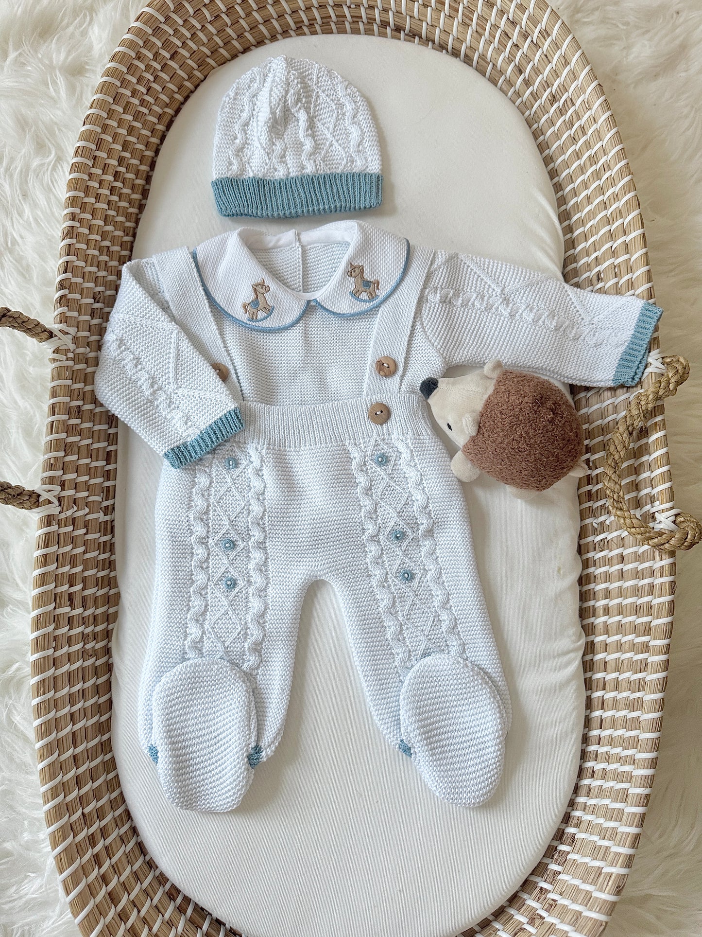 Mono Liam - Blanco/Azul claro