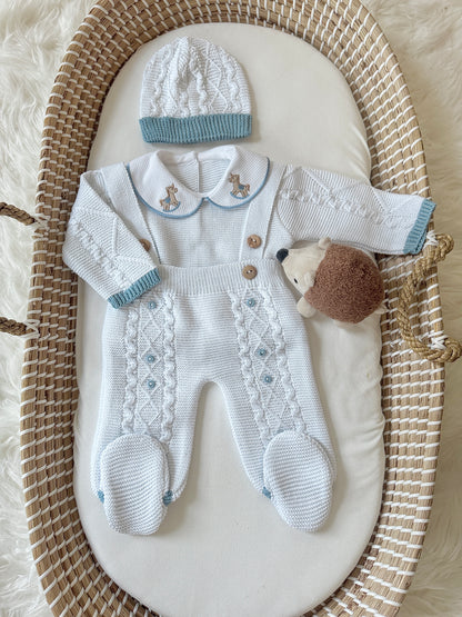 Mono Liam - Blanco/Azul claro