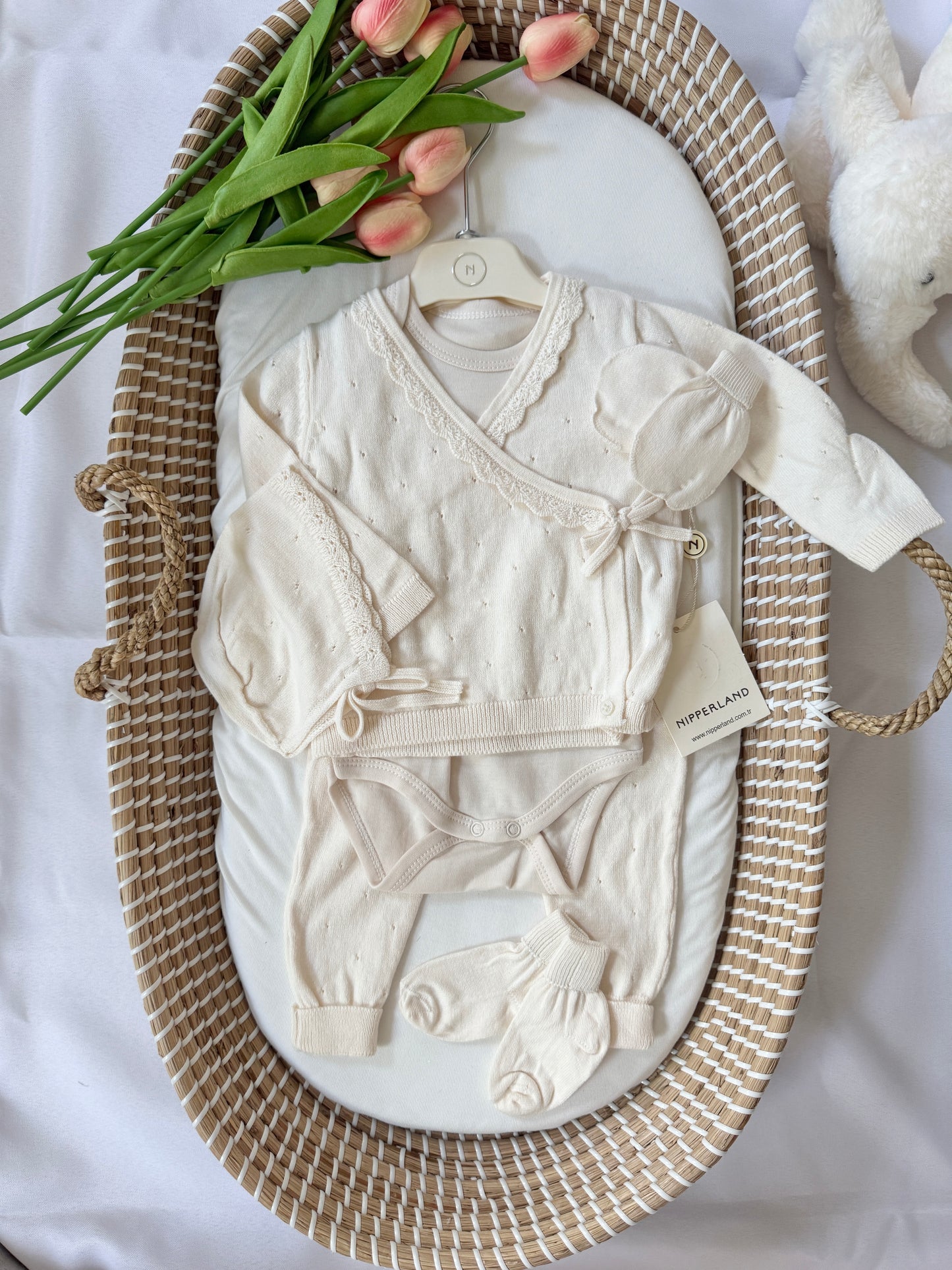 Adelia 5 Pieces Coming Home Set - Cream