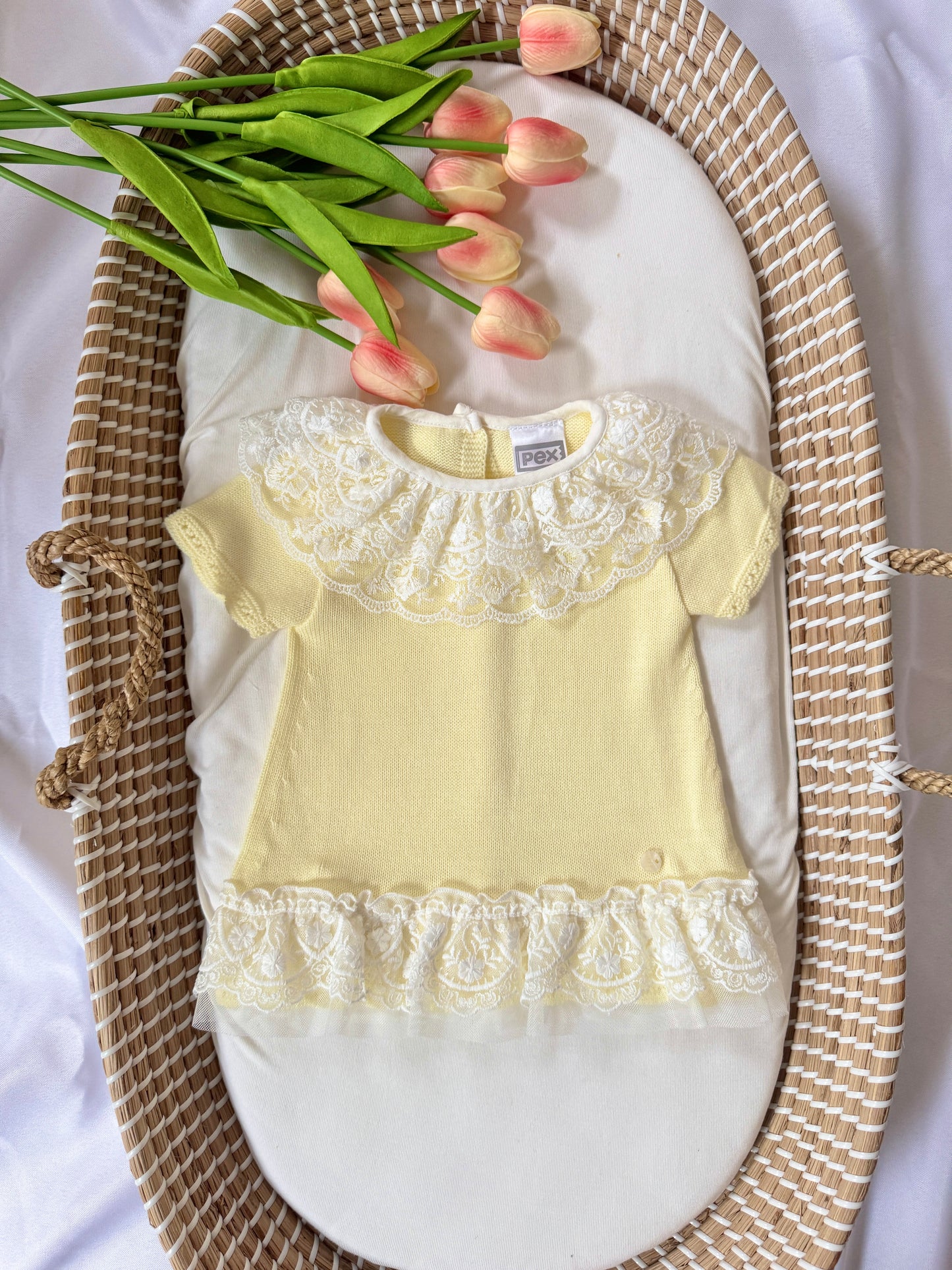 Annabelle Lace Dress - Yellow