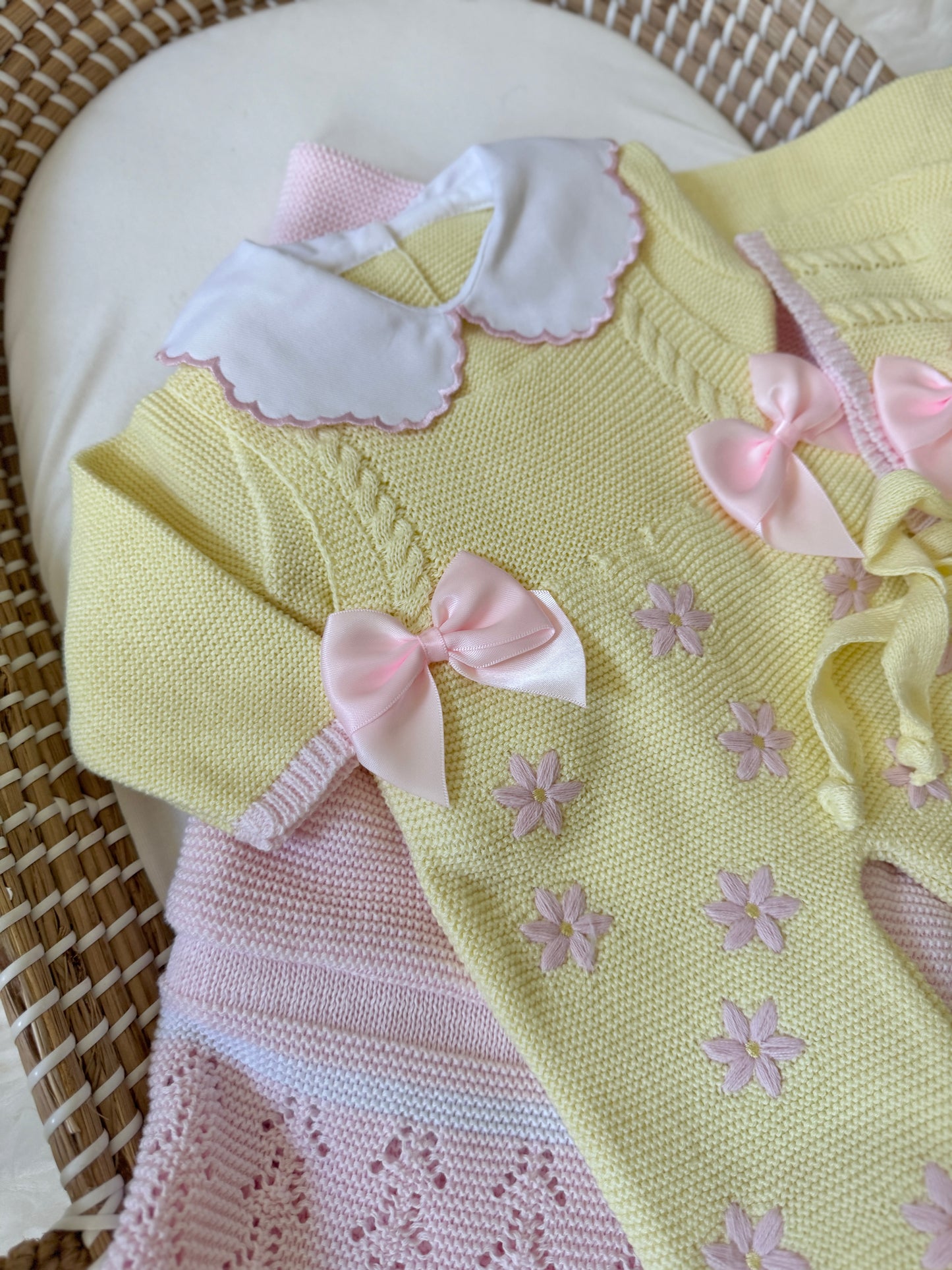 Flora Overall - Yellow/ Light Pink