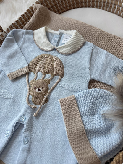 Willow Overall - Blue/Beige