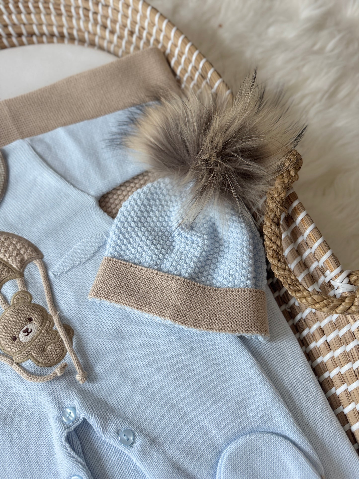 Willow Overall - Blue/Beige