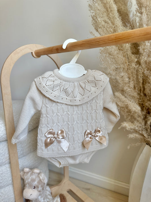 Carmen Two Piece Knit Set - Beige