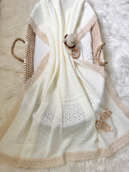 Thalia Blanket - Cream/ Champagne