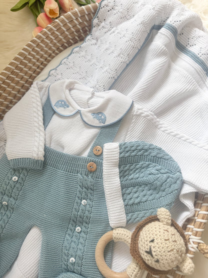 Carlo Overall - Dark Blue/ White