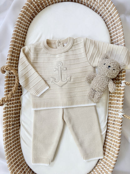 Anchor Knitted Set - Beige