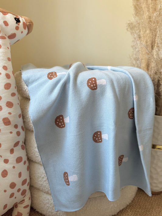 Mushroom Blanket - Blue