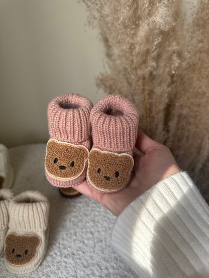 Teddy Booties - Dusty Pink