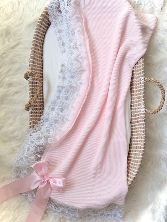 Diana Blanket - Pink & Silver