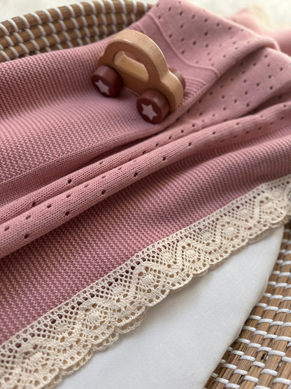 Thalia Blanket - Dusty Pink/Beige