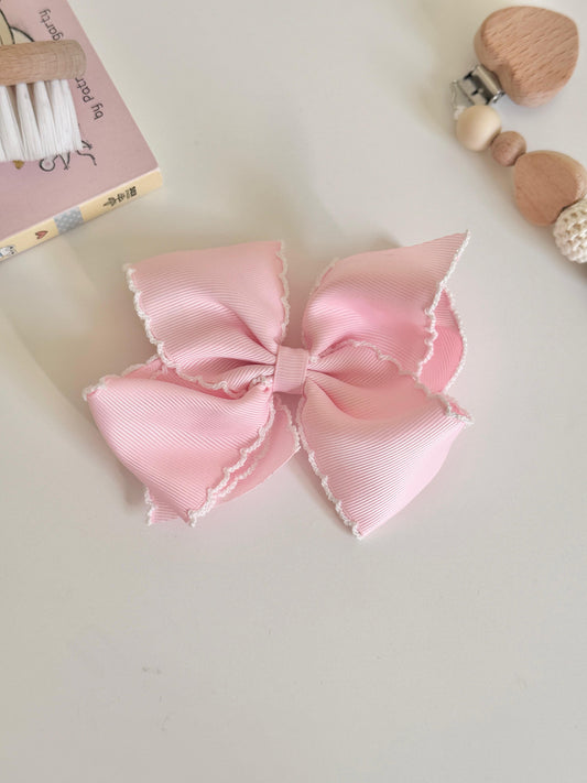Alessia Bow Clip - Pink & White