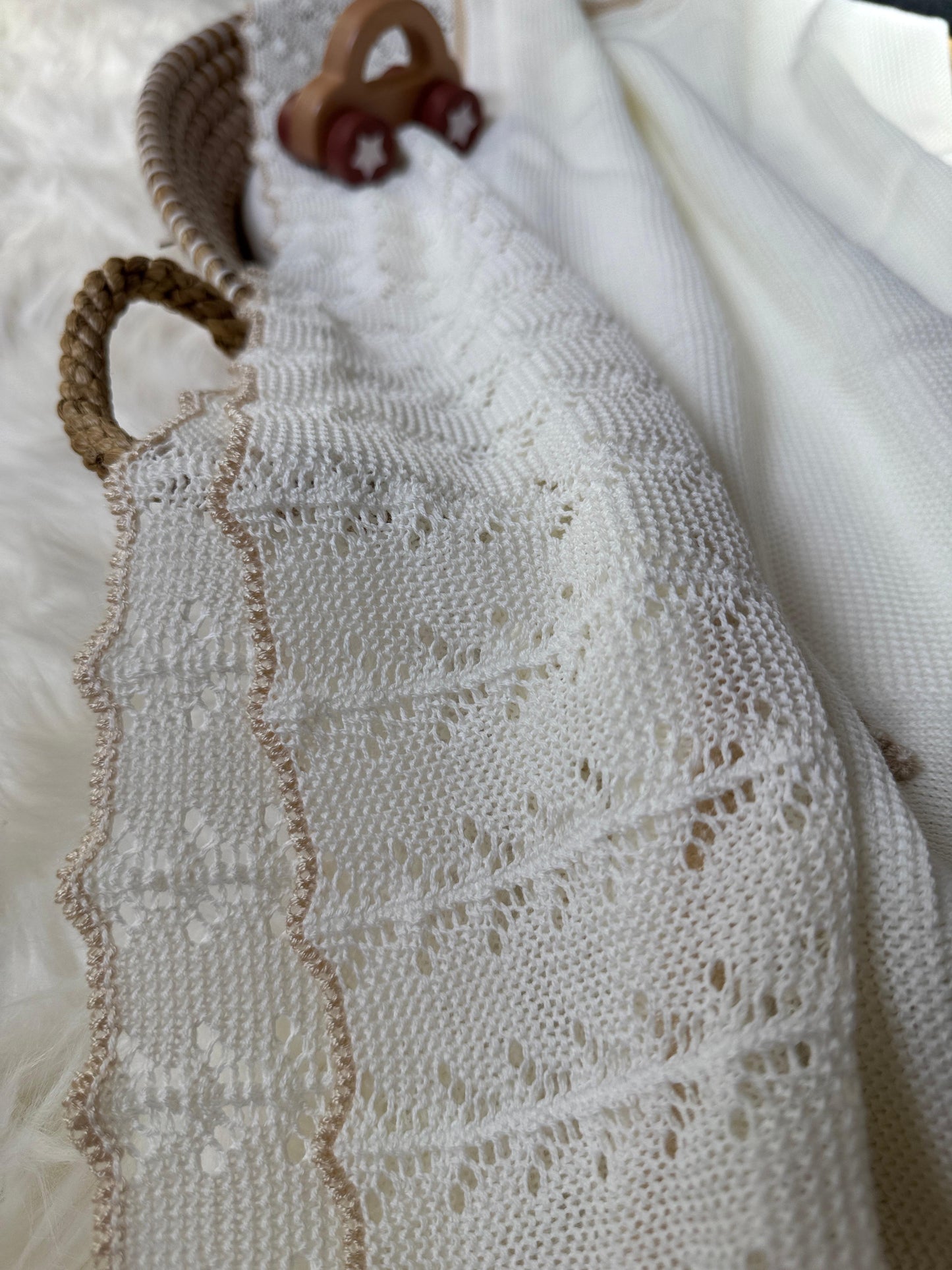 Marina Blanket - Cream/Champagne